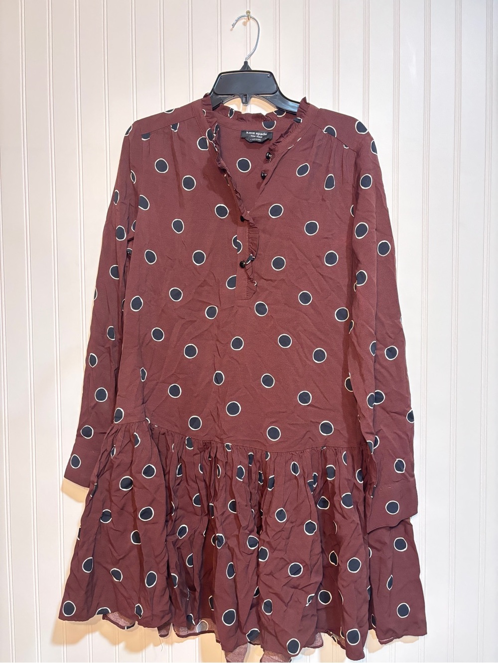 kate spade Brown Polka Dot Pleated Mini Skirt - Picture 4 of 6